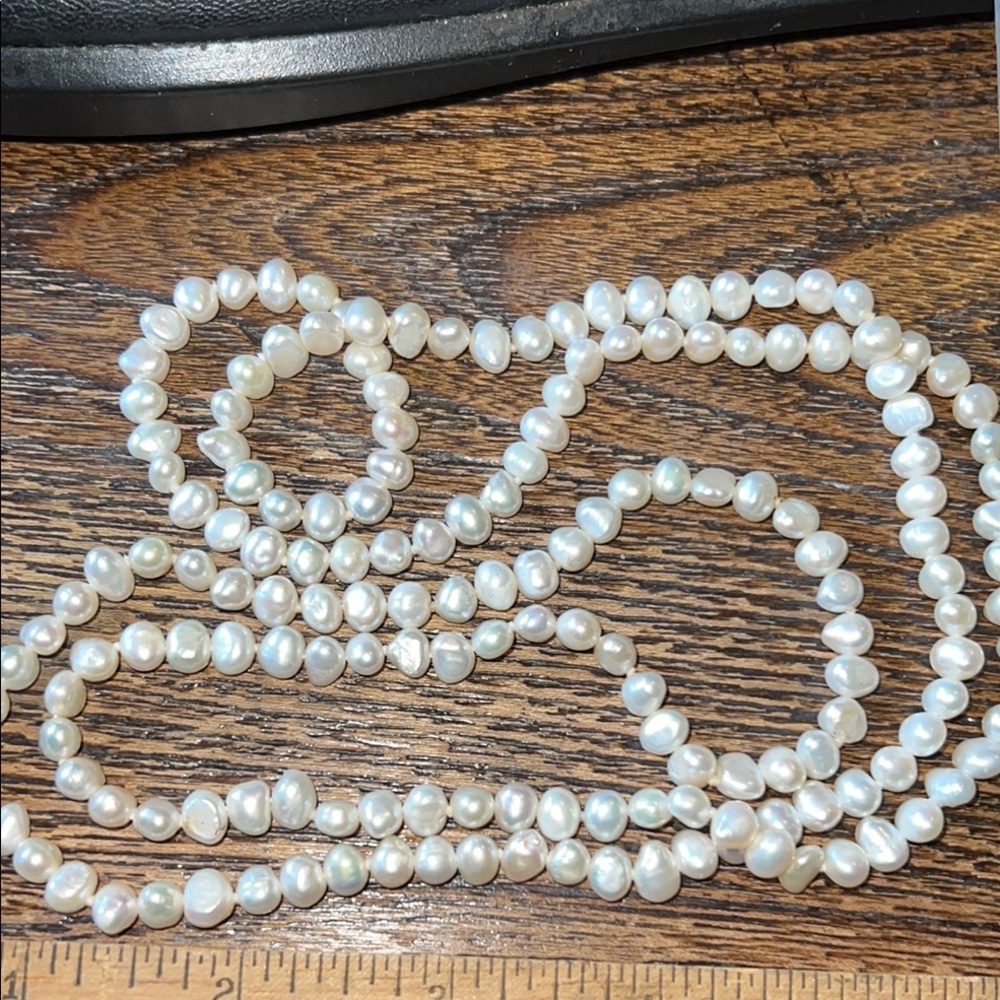 Elegant freshwater Pearl Necklace 38”